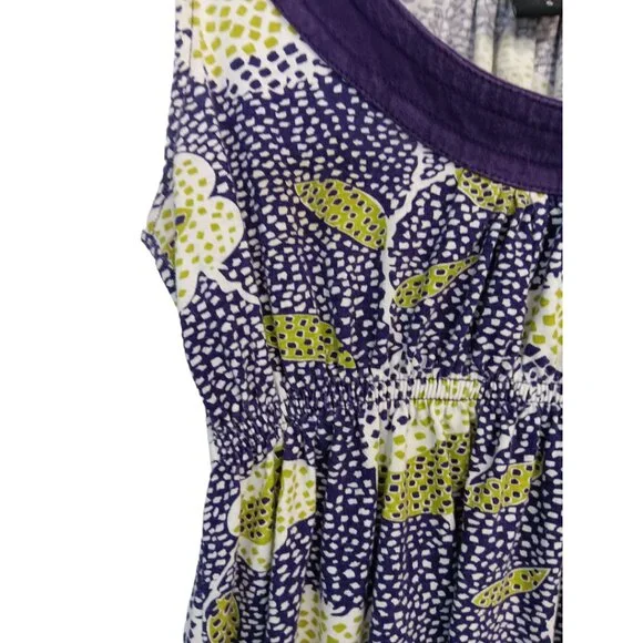 Ezekiel Women's -Baby Doll Tank Top- Purple Green White Small - Picture 5 of 16
